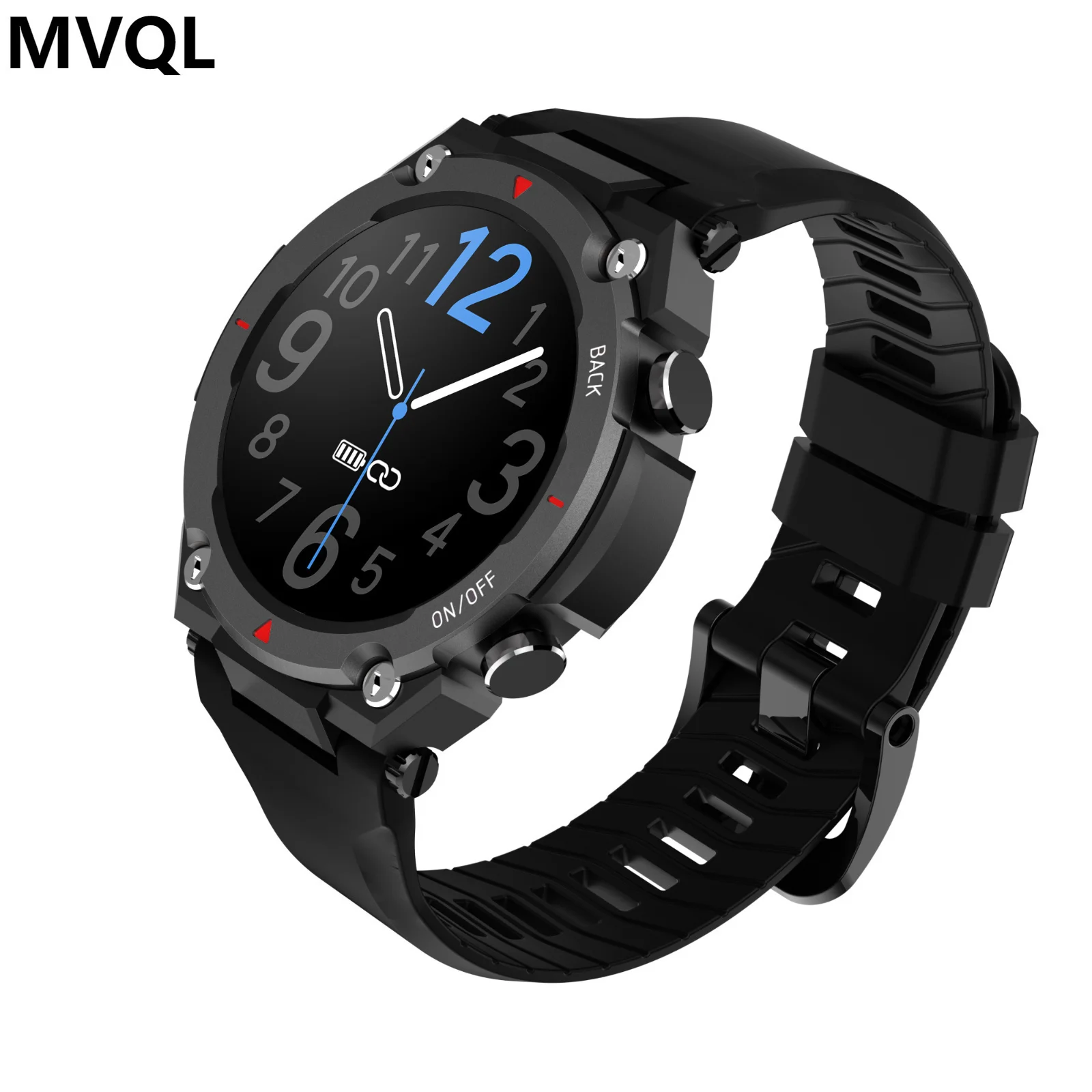 

MVQL 2023 New Smart Watch Men Big Battery Music Play Fitness Tracker Bluetooth Dial Call Sport Smartwatch Men for IOS Android