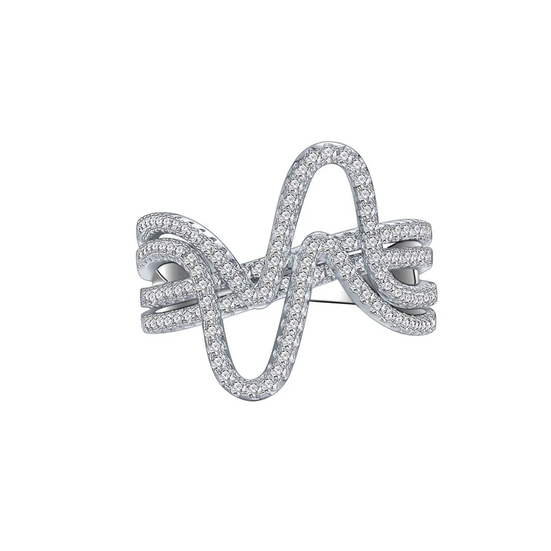 Женское кольцо из чистого серебра с двойным слоем покрытия