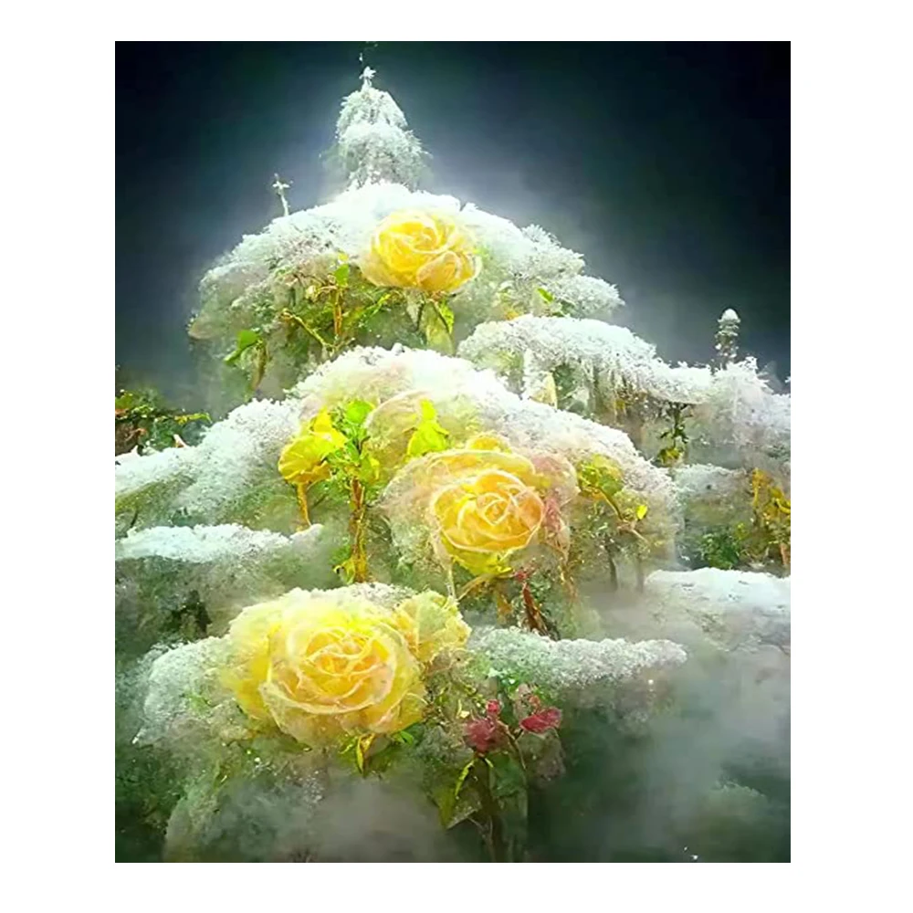 

Алмазная 5D картина LZAIQIZG, полноразмерная/круглая Алмазная картина с ледяным балластом и деревом, Набор для вышивки крестиком, картина для украшения дома