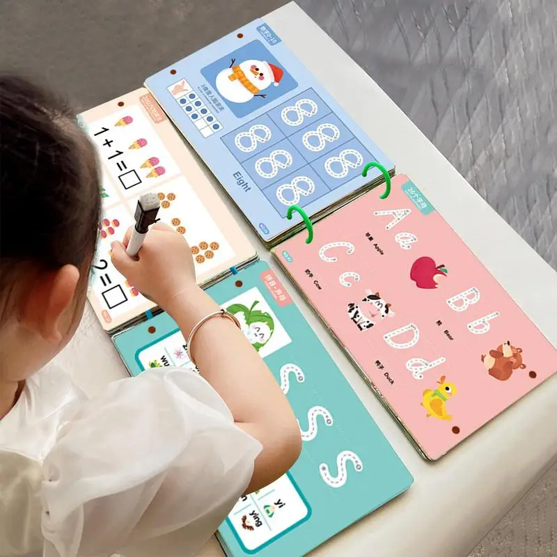 

Pencil Control Workbook Montessori Wipe Clean Activity Book Writing Practice Bad For Kids Educational Learning Toy Set For Kids