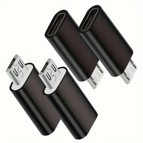 4 шт. адаптер USB C к Micro USB, гнездовые преобразователи типа C, зарядка и синхронизация данных для Galaxy S7 и других устройств с микропортовым устройством