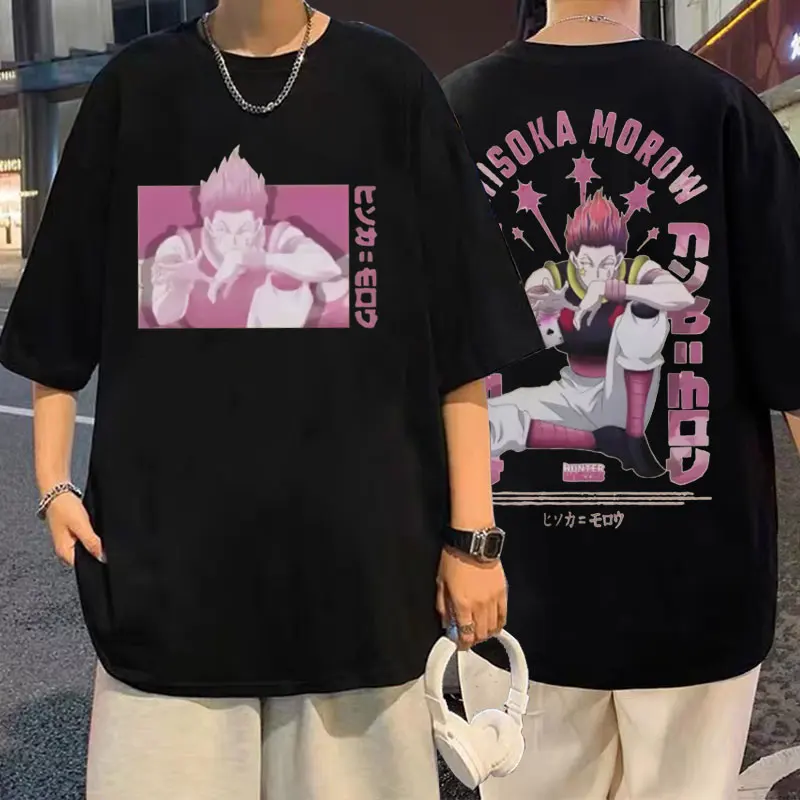 

Anime Hunter X Hunter Hisoka Double Sided Graphic T-shirt Men Women Manga T Shirts Tops Man Fashion Premium Tshirt Short Sleeve
