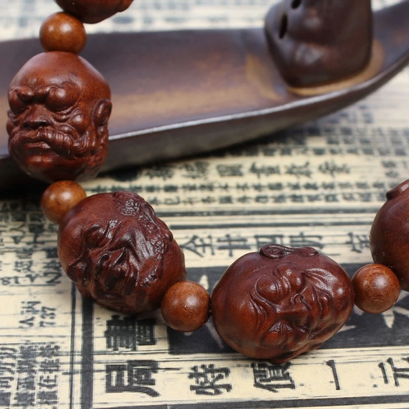 Браслет Lightning Strike Jujube восемнадцати Arhat Будда бусины чистая ручная работа