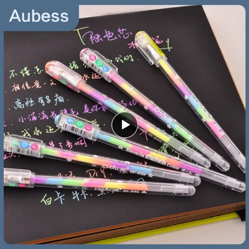 Гелевая ручка-хайлайтер 6 цветов в одном