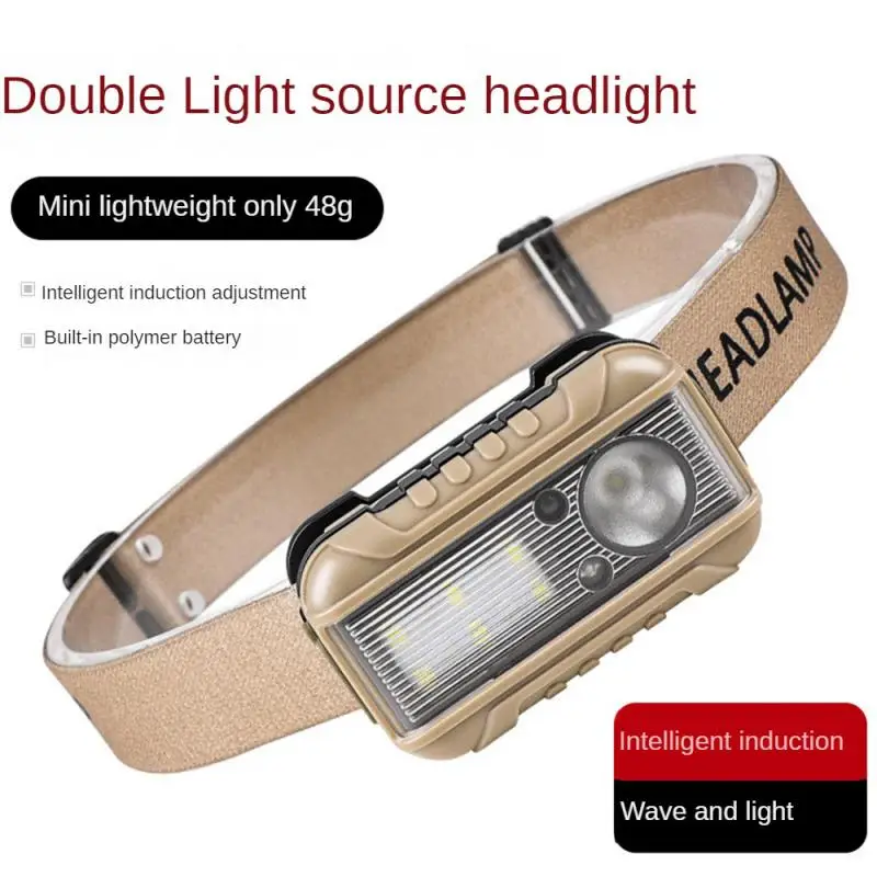 

Headlamp Led Multi-level Adjustment Type-c Charging Lightweight 48 Grams Dual Light Source Design Portable Lighting Working Lamp