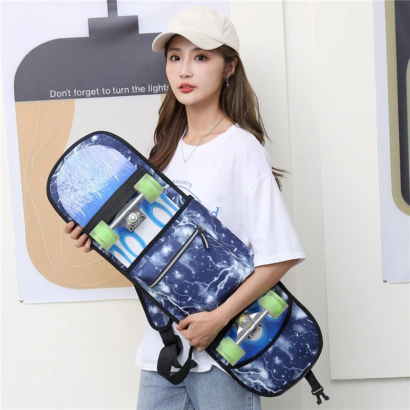 Double Rocker Skateboard Bag Land Surfboard Shoulder Backpack Outdoor Sport Longboard Protective Storage Bags Skate Accessories