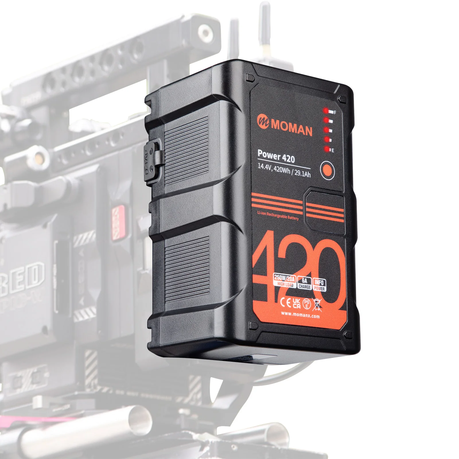 

MOMAN power42 V Mount Battery for Cameras Smartphones Laptops Camcorder Broadcast LED Video Light Batteries