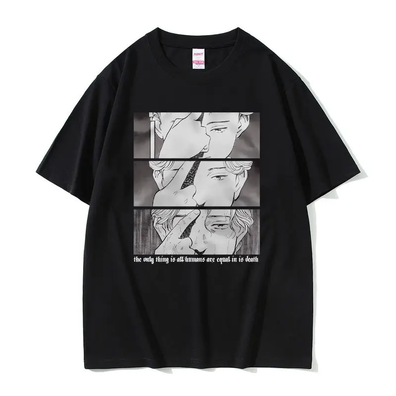 

Manga Monster Naoki Urasawa T Shirt Vinland Saga Tshirt The Onlg Thing Is All Humans Are Equal In Is Denth Tee Men Anime T-shirt