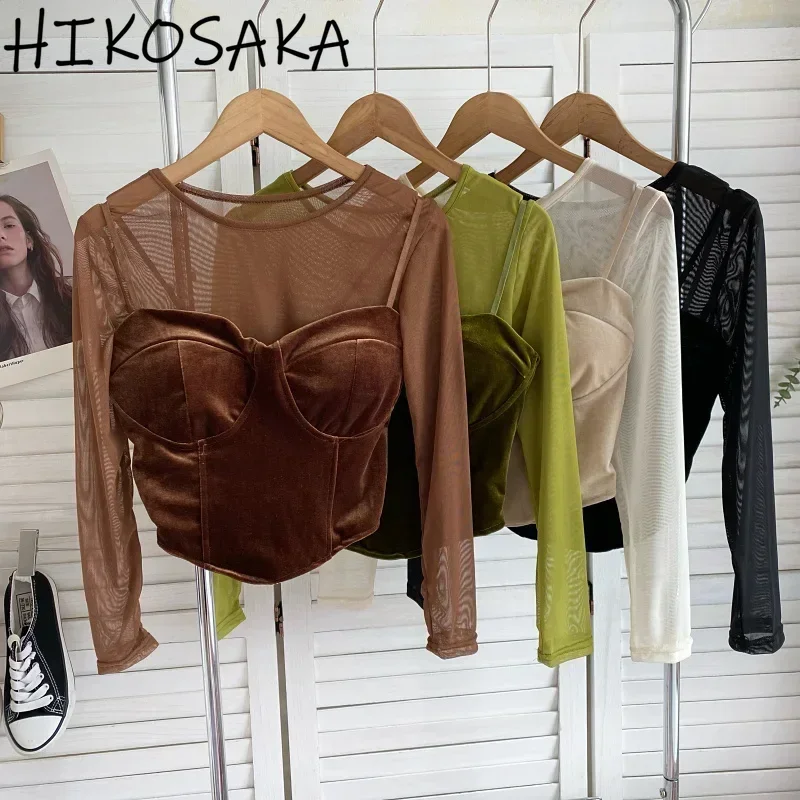 Женская однотонная футболка с длинным рукавом