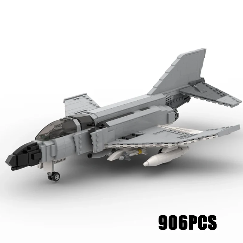 Строительные блоки Moc военная модель F-4J Phantom II Navy Fighter модульные подарки игрушки
