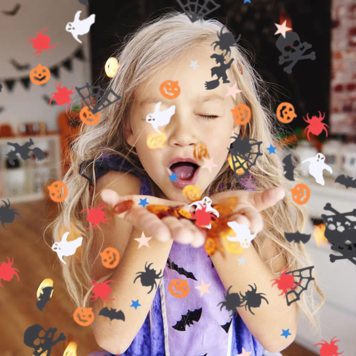 

3 Sets Mixed Halloween Confetti Witch Confetti Halloween Party Confetti for Home