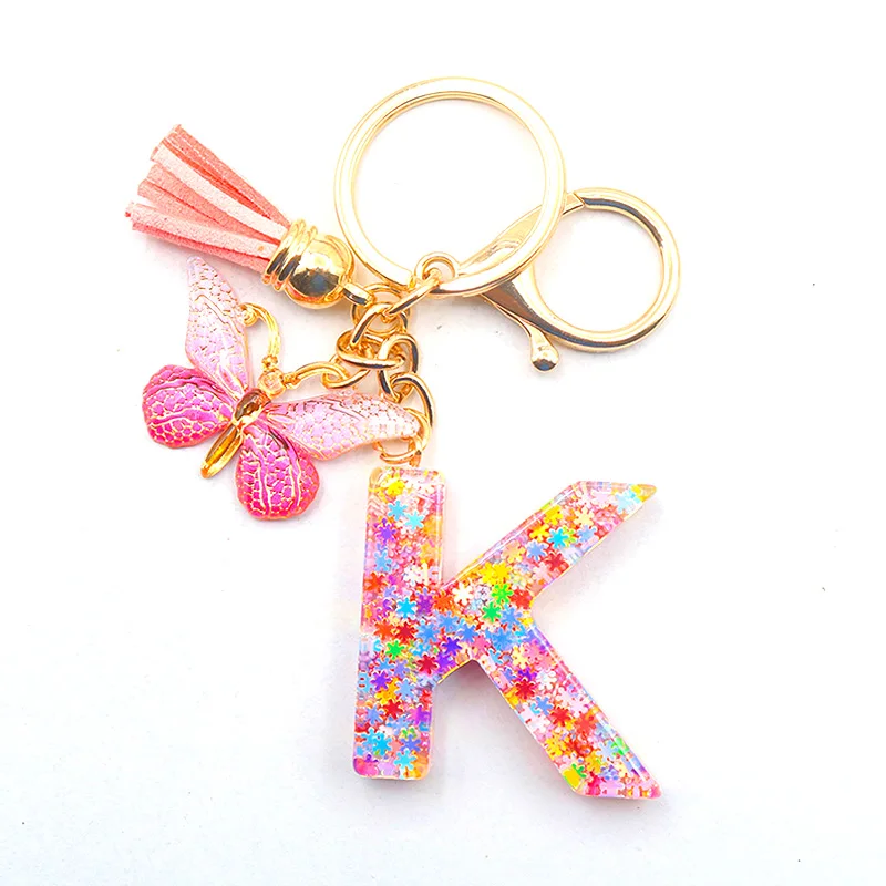 Брелок для ключей с блестками и надписью женщин