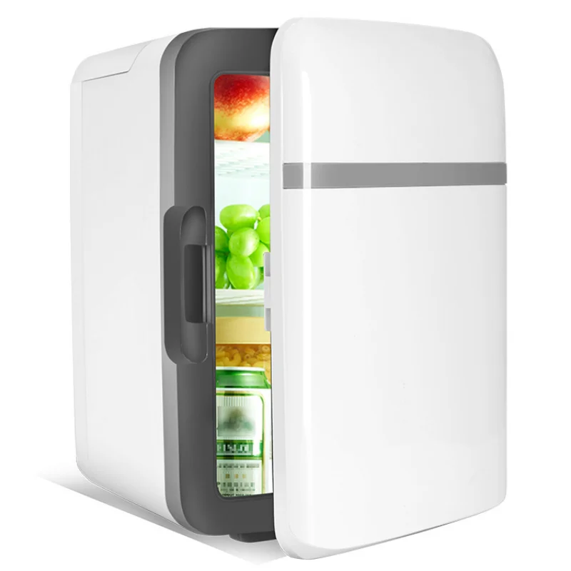 

10L Gray and White Dual Purpose Mini Refrigerator, Fruit Cosmetics Facial Mask, Refrigerator, Medicine, Cold and Warm Thermostat