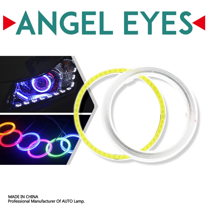 

100MM LED COB Angel Eyes Halo Ring Lamp Car Motorcycle Daytime Running Light DRL Fog Light LED Headlight 12-24V Decorative Light