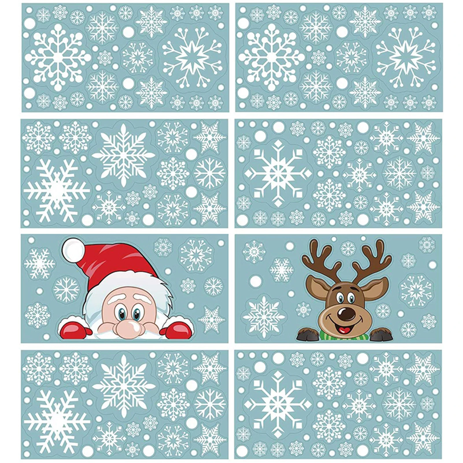 

Christmas Elements Static Stickers For Wall And Glass Home Xmas Decoration Party New Year Supplies