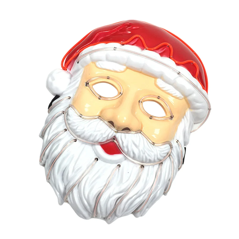 

Christmas Santaparty Claus Costume Suppliesprops Cosplay Luminous Festival Facesculpture Wall Men Latex Full Glowthe Dark Mouth