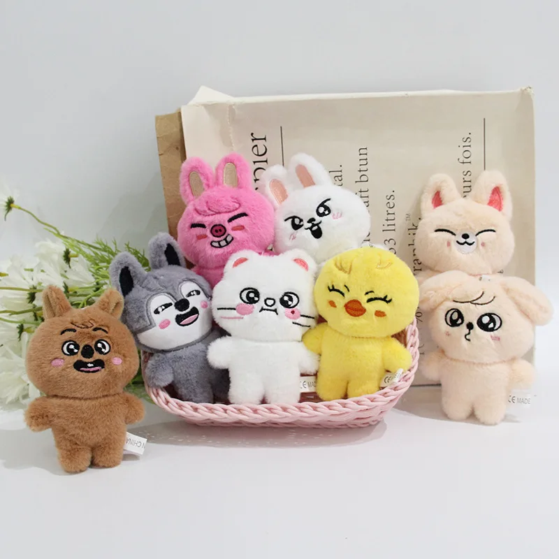 Фото Skzoo плюшевая игрушка Kawaii Kpop плюшевый брелок Skzoo бродячий волк плюшевая мультяшная мягкая кукла игрушка детский подарок №1