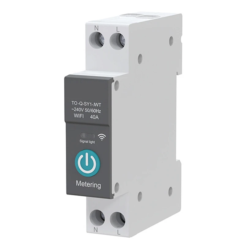 

1 Piece Circuit Breaker Smart Circuit Breaker For Smart Home Wireless APP Remote Control Switch 1P 40A DIN Rail