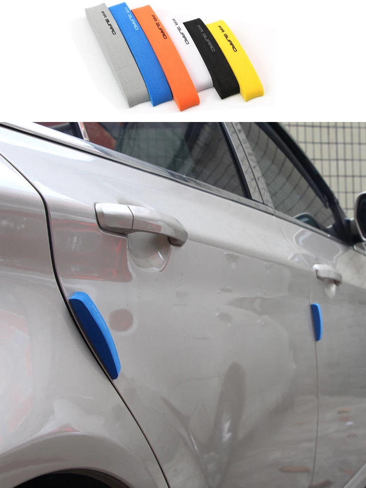 2022 4Pcs Car Door Protector Guard Strip Scratch Protector Car Rubber Bumper Stickers Auto Door Edge Protection Car Decoration