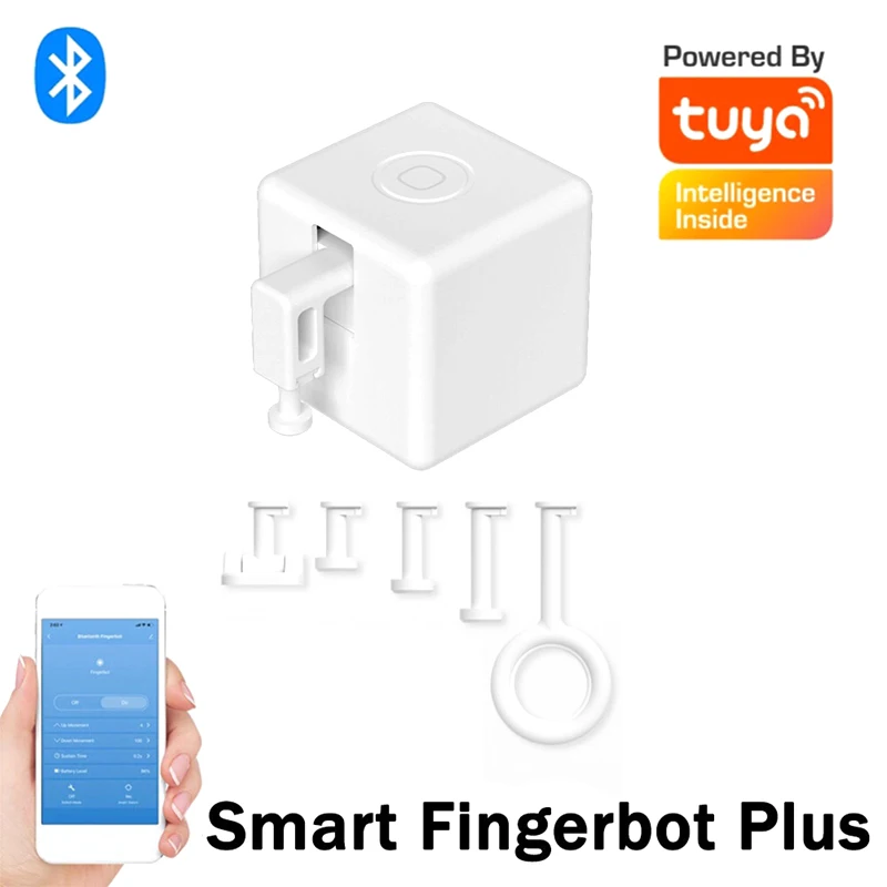 

Смарт-кнопка TUYA Fingerbot Plus +, Bluetooth переключатель, голосовое управление через приложение, для умного дома