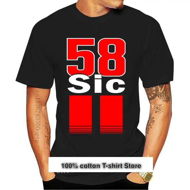 

Camiseta clásica de Super Sic para hombre, camisa de manga corta, con Marco simucelli 58, de gran tamaño, nueva