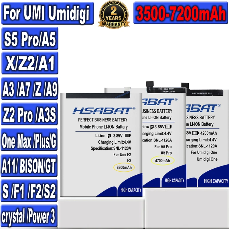 Аккумулятор для UMI Umidigi S5 Pro A5 X Z2 A1 A3 A7 Z A9 A3S One Max Plus G A11 BISON GT S F1 F2 crystal Power 3 S2 - купить по