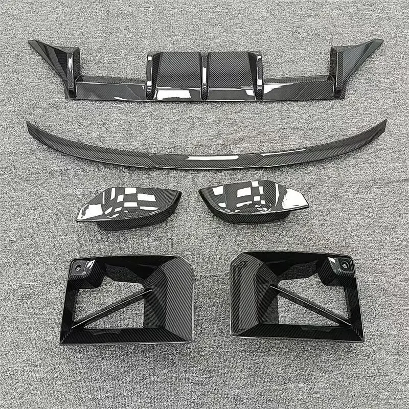 Горячий! Передний бампер из настоящего углеродного волокна задний спойлер