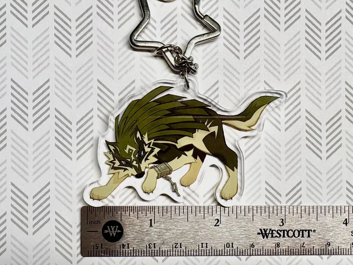 Акриловый брелок Wolf Link из игры Legend of Zelda: Twilight Princess с застежкой в форме звезды (art.: 3920dbf6f4e61) - 3920dbf6f4e61