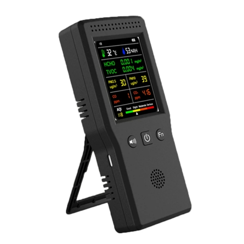 9 в 1 монитор качества воздуха CO2 CO PM2.5 HCHO TVOC температуры и влажности домашний