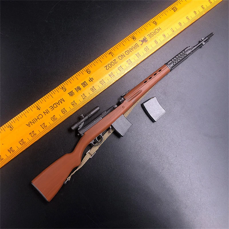 

For Sale 1/6th WWII Soviet Army German SVT-40 Sniper Weapon PVC Material Can't Be Fired Model For 12inch Doll Accessories