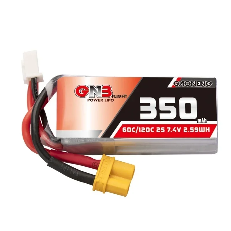 Фото 1-10 шт. GNB Gaoneng 2S 350 мАч 7,4 В 60C/120C Lipo аккумулятор XT30 или разъем PH2.0 для BETAFPV Beta75X Tiny Whoop Drones Small Car №3