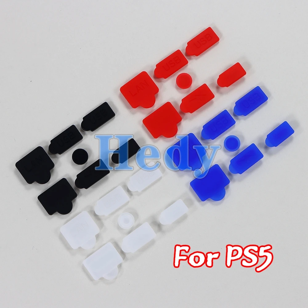 

20sets Silicone Dust Plugs Set USB HDMI-Compatible Interface Anti-dust Cover Dustproof Plug for PS5 Console Accessories