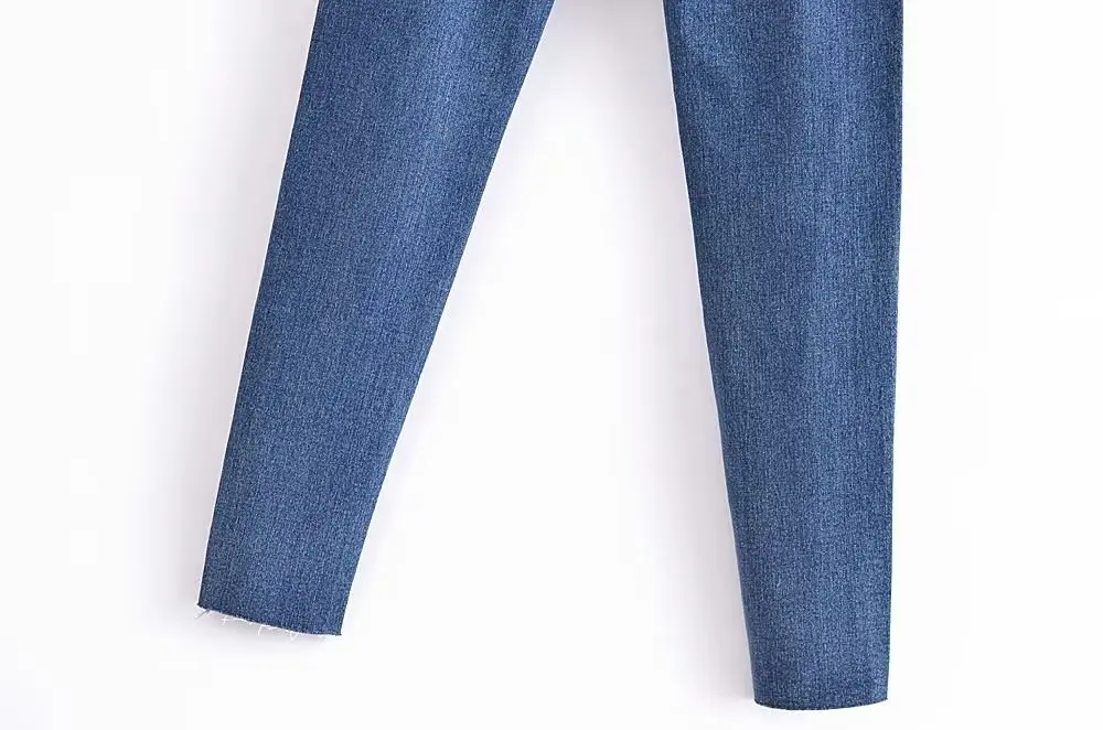 Withered England Style Burrs Skinny Jeans Women High Street
