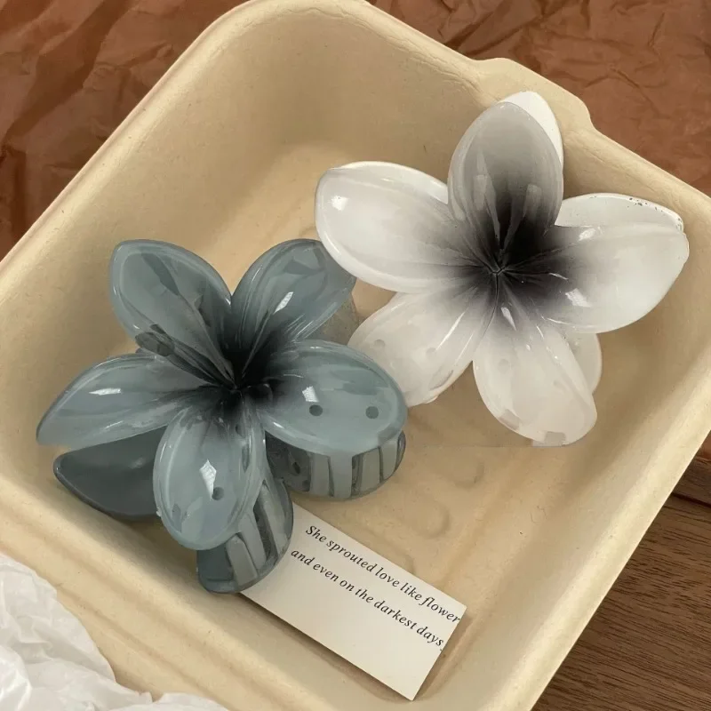 Заколки для волос с красным градиентом и цветком женщин заколки в богемном стиле