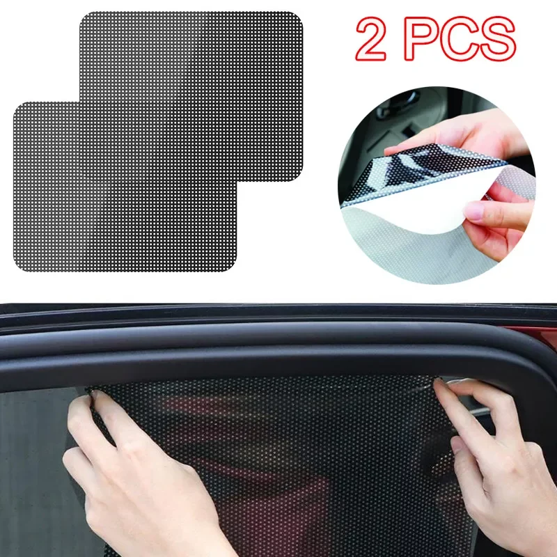 

2PCS Universal PVC Car Side Window Sunshades Electrostatic Sticker Car Styling Solar Film Shade UV Protector Sunshade Visor