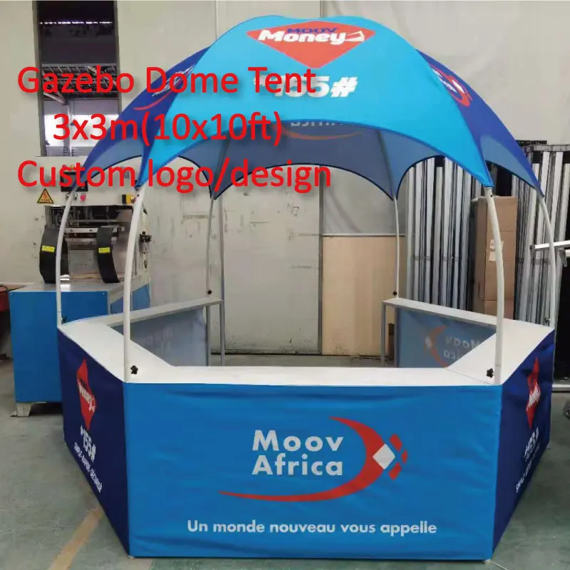 DD 3x3m Trade Show Gazebo Dome Tent with Top Cover Full Gazebo Tent for Outdoor Advertising 600D Canopy Tent Awning  Toldos