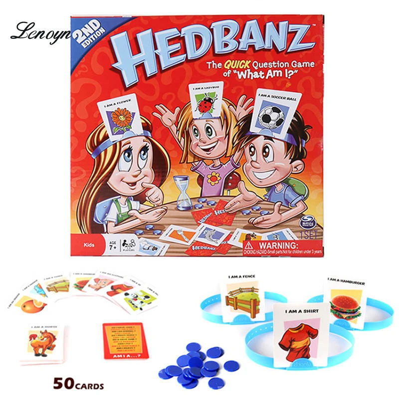 

Hedbanz Games The Quick Question of What am I Cards Board Game Funny Gadgets Children Parents Interesting Guess Who Novelty Toys