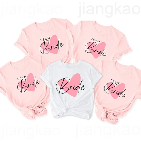 Рубашки для невесты с принтом сердца, футболка для девичника невесты, семейная футболка для девичника, наряд для подружки невесты