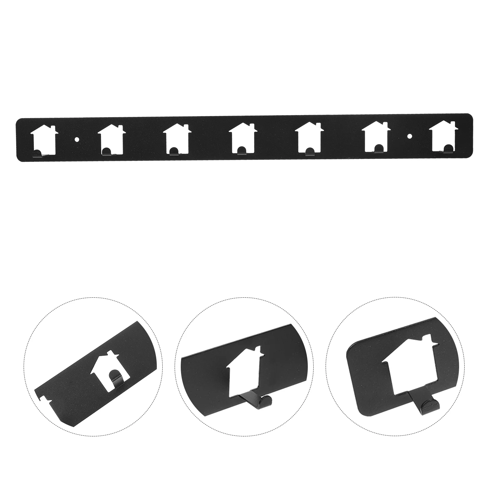 

Wall Mounted Hanging Holder Metal 7-Hook Hanger for Hat Towel Robes Keys