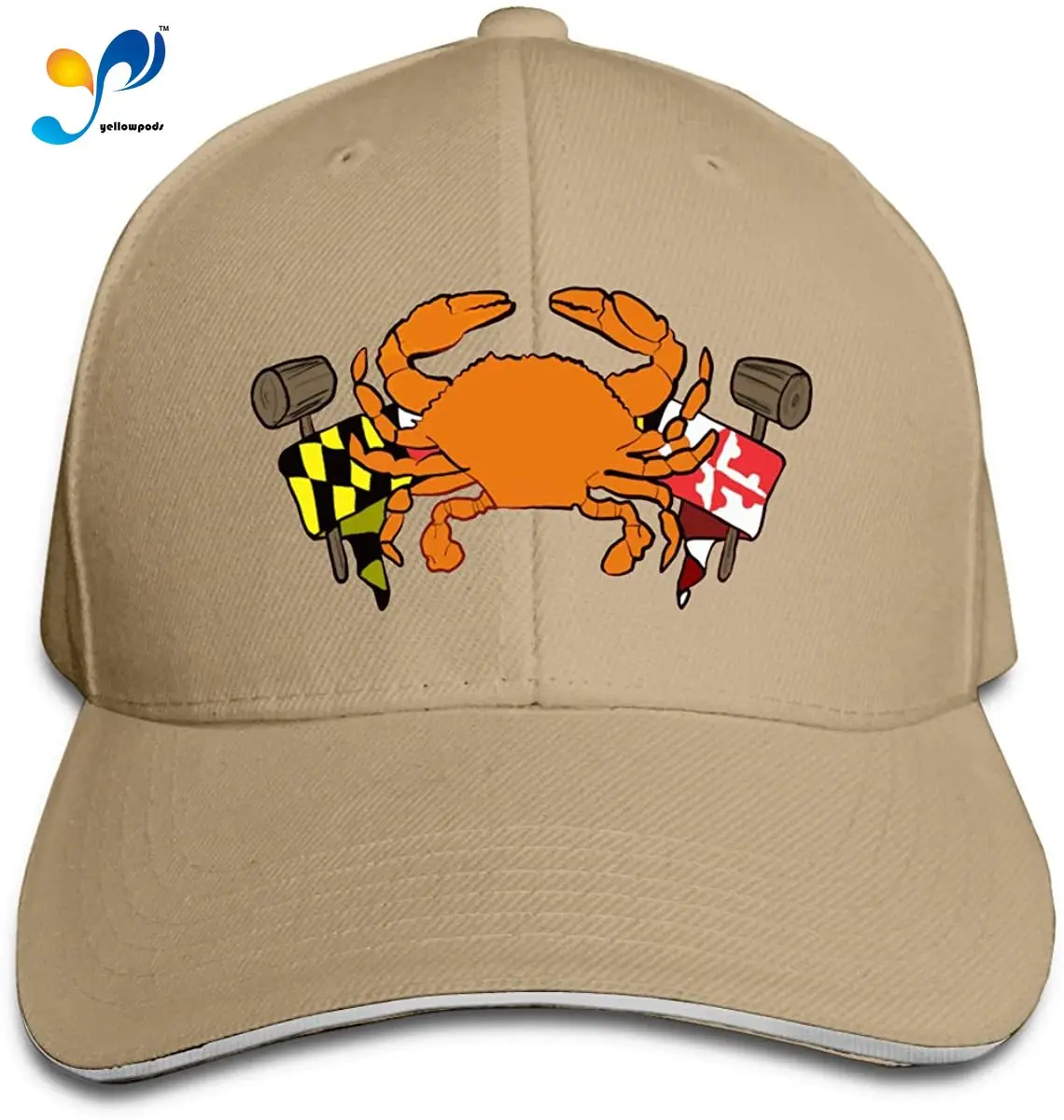 

Maryland Crabs Men Cotton Classic Baseball Cap Adjustable Size