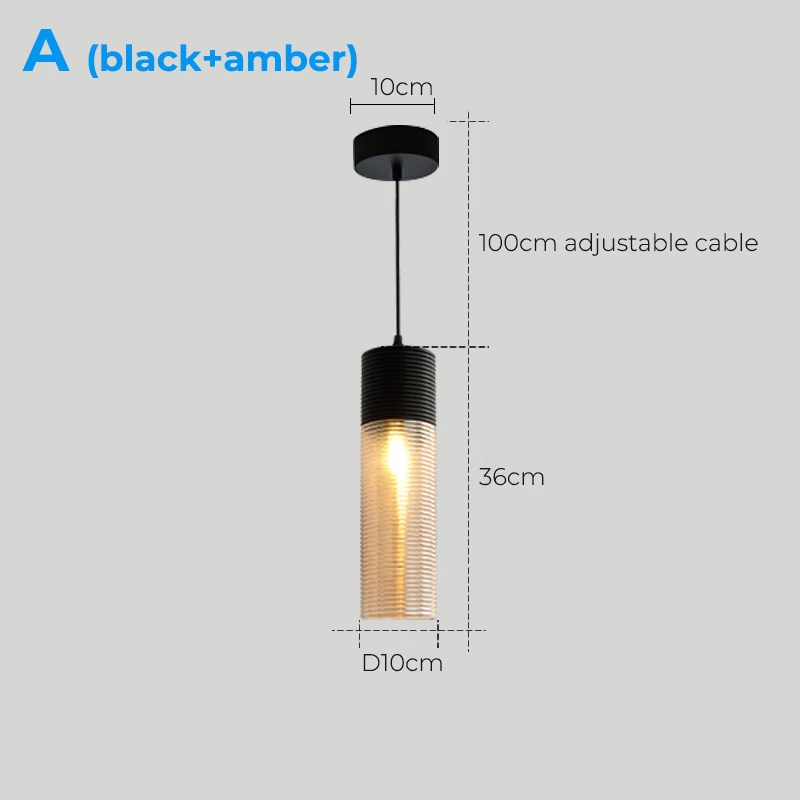 

Подвесной светильник из стекла и металла
