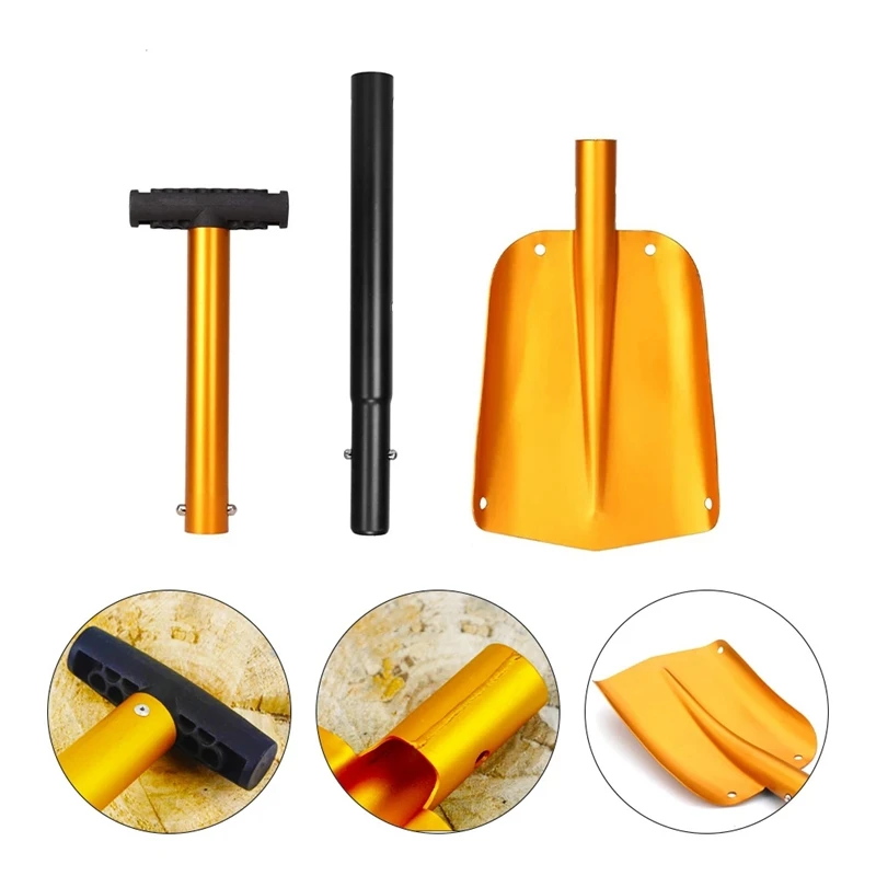 

1Pcs Snow Shovel Aluminum Alloy Ice Shovel Winter Snow Remover Tool Camping Garden Folding Shovel Survival Tools