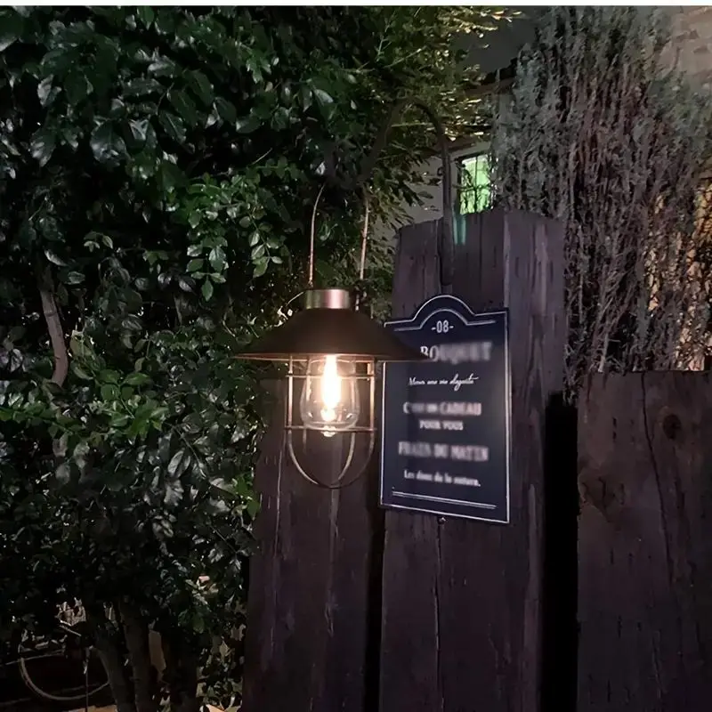 Винтажный Металлический Фонарь На Солнечной Энергии Водонепроницаемая