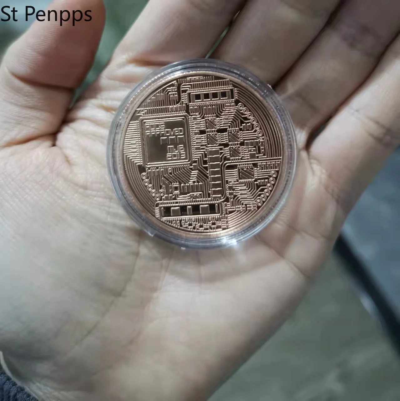 Позолоченная монета для биткоина коллекционная Коллекционная художественная