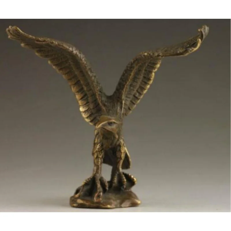China Bronze Brass Statue EAGLE/Hawk Figure figurine 4.5