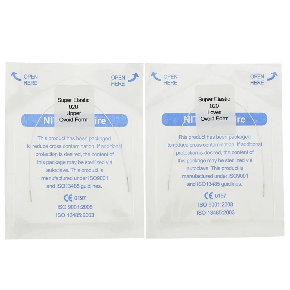 10 сумок ​ Суперэластичный Белая покрышка Проволока для арки Niti круглая форма Ovoid