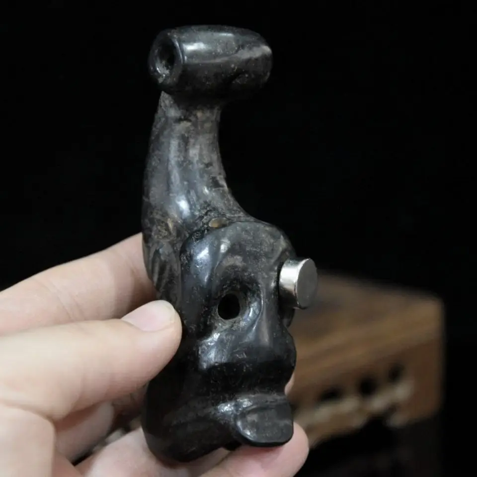 Соберите изделия из нефрита культура Хуншань черная кожа магнит черный метеорит