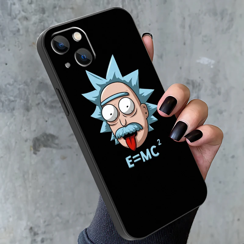

Rick and Morty Phone Case For iPhone 13 12 11 Pro MAX 6 6S 7 8 Plus X XS XR Mini SE 2020 Cartoon Silicone Cover Liquid Silicon