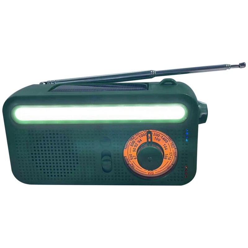 

Emergency Radio Hand Crank Solar 2000Mah AM/FM/SW Weather Radio Portable Battery Operated Radio With Cell Phone Charger