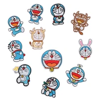11pcs cartoon patches doraemon movie stars for on clothing children clothes pants hat backpack diy ironing patch stickers